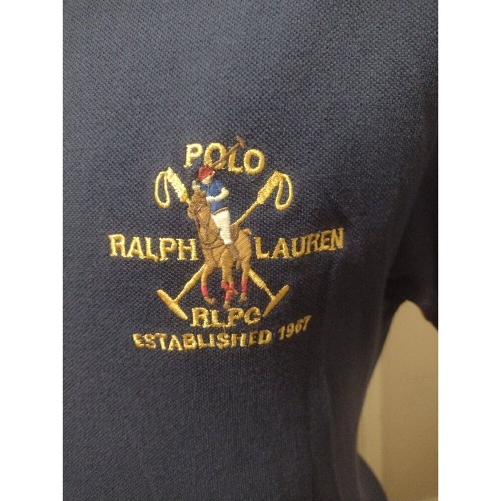 POLO RALPH LAUREN Navy Blue RLPC 1967 Polo Shirt 100% Cotton Boys Size XL (20) - Picture 2 of 10